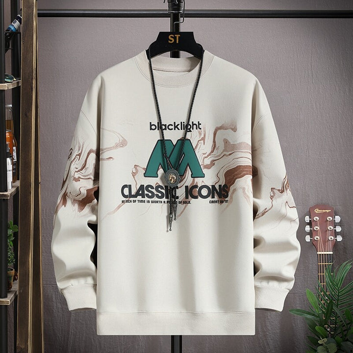 Herren modischer Sweatshirt mit kreativem Grafikdesign Echoarchiv