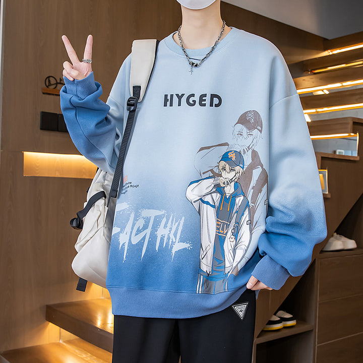 Unisex Oversized Sweatshirt mit kreativem Grafikdruck Echoarchiv