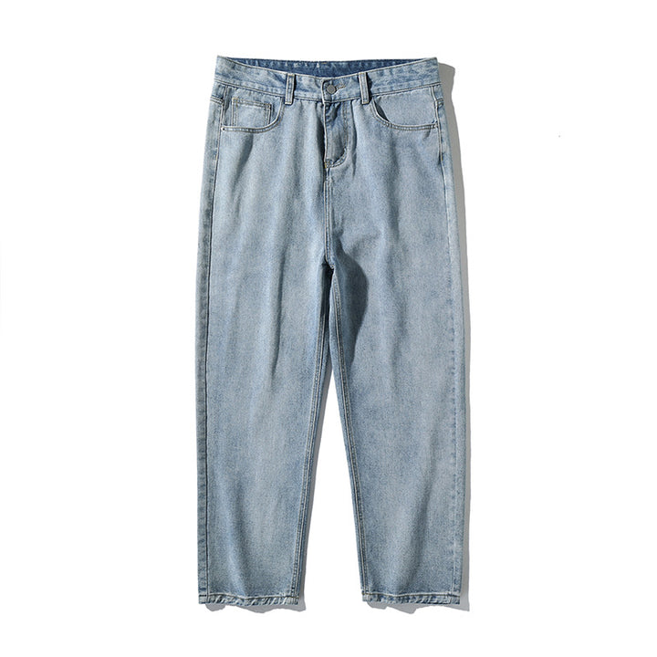 Damen High‑Waist Tapered Jeans mit lockerem Sitz und verkürztem Saum Echo Archiv