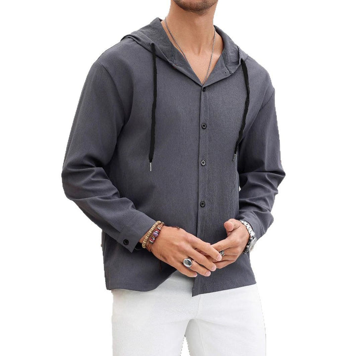 Herren sportliche Hemdjacke mit Kapuze und zeitgemäßem Design Echoarchiv