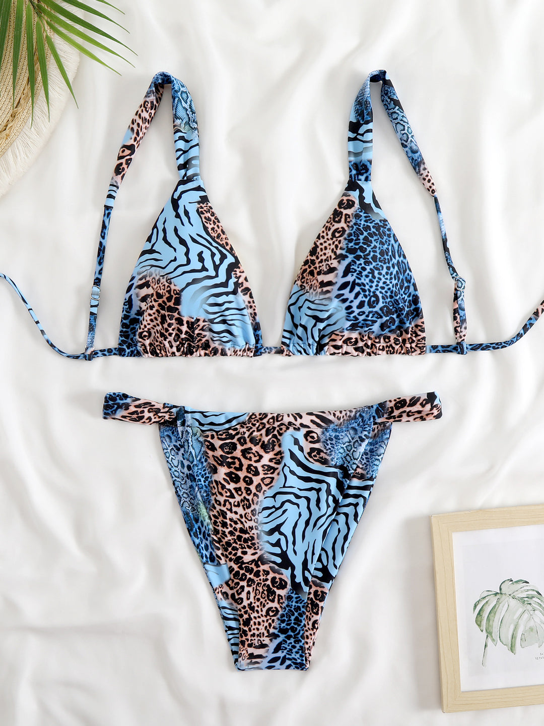 Damen Triangel-Bikini-Set mit modischem Tiermuster Echo Archiv