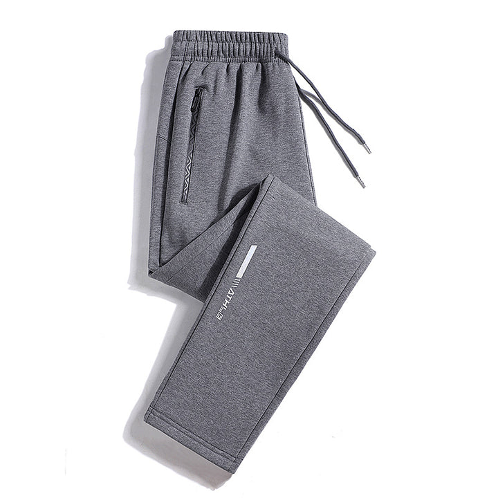 Herren Sportive Jogginghose mit Reißverschlusstasche, Kordelzug und elastischen Bündchen Echo Archiv