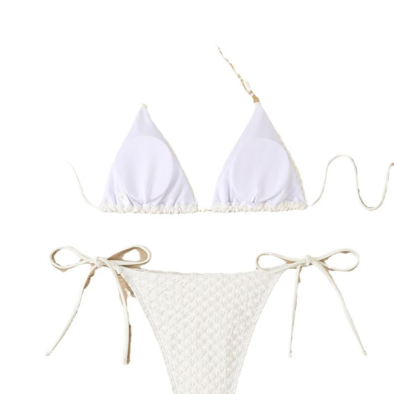 Damen Triangel-Bikini mit strukturierten Details und verspielter Verzierungen Echo Archiv