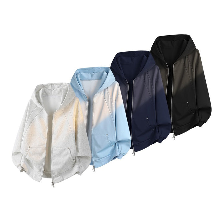 Damen Oversize Kapuzen‑Zipjacke mit Raglanärmeln & Eingrifftaschen Echoarchiv