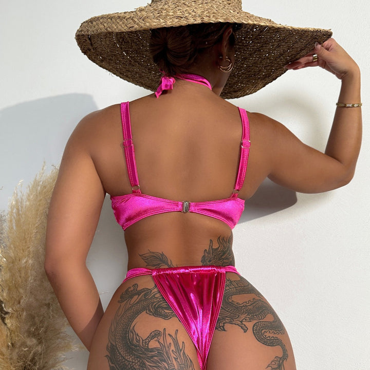 Damen Premium Bikini-Set mit floralem Oberteil und hohem Beinausschnitt Echo Archiv