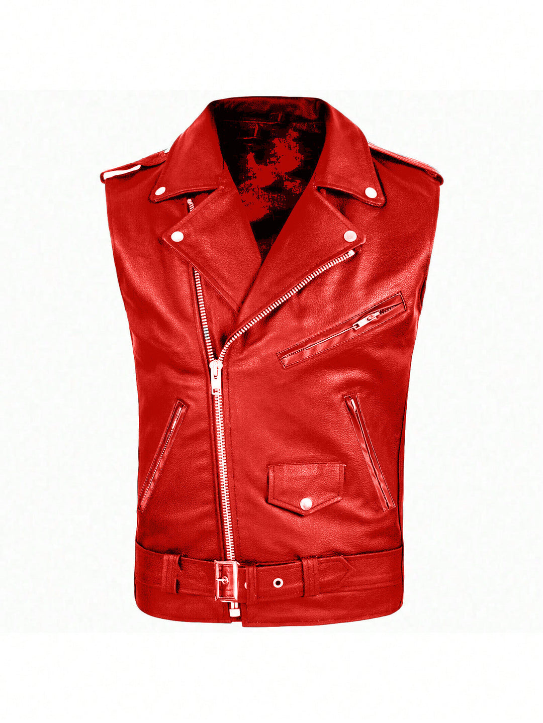 Herren stylische ärmellose Bikerjacke aus hochwertigem Leder Echoarchiv
