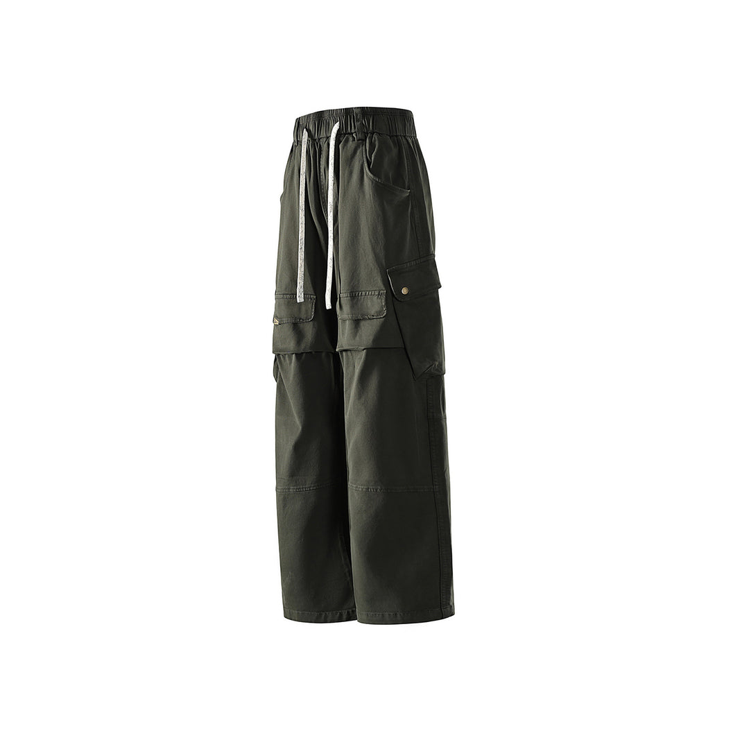 Herren weite Cargo-Hose mit elastischem Bund, Kordelzug und großzügigen Klapp-Utility-Taschen Echo Archiv