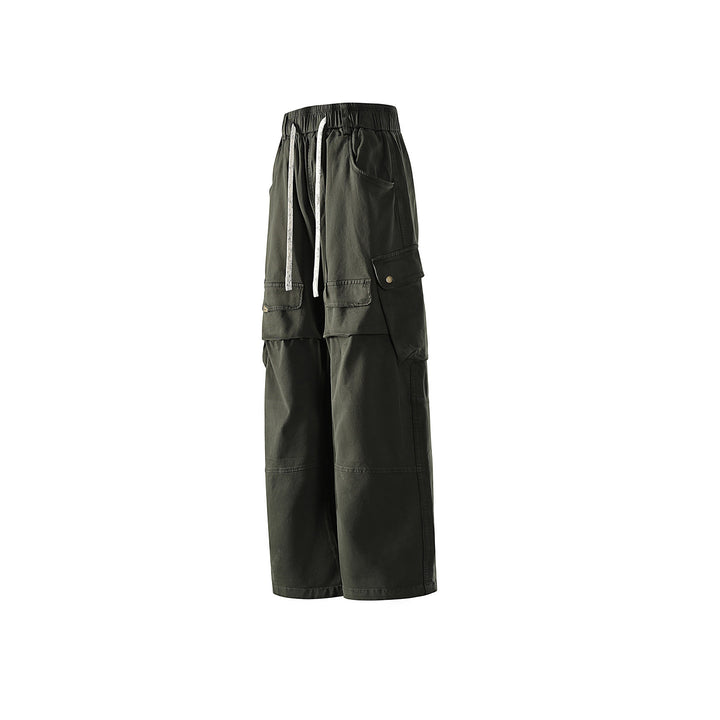 Herren weite Cargo-Hose mit elastischem Bund, Kordelzug und großzügigen Klapp-Utility-Taschen Echo Archiv