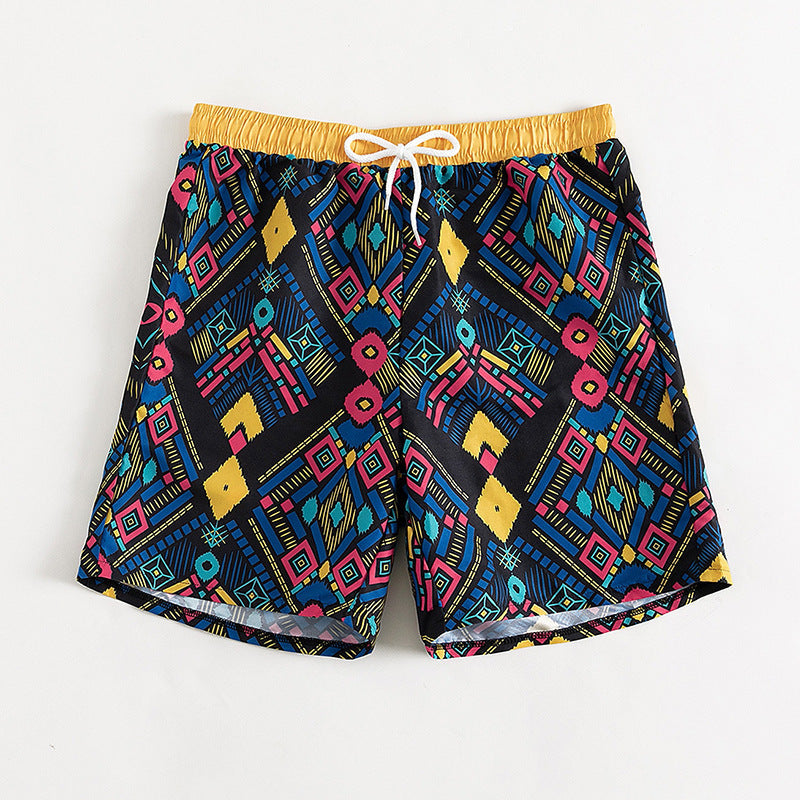 Damen Badeshorts mit auffälligem geometrischen Muster Echo Archiv