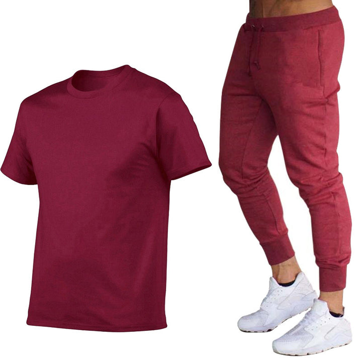 Herren sportliches T-Shirt und Jogginghose-Set mit funktionellem Design Echoarchiv