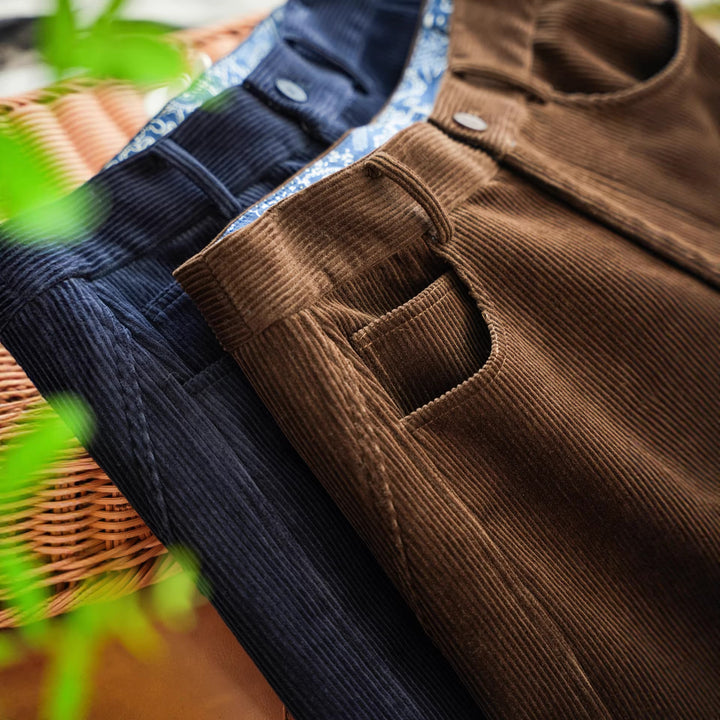 Damen Modische weit geschnittene Cordhose Echoarchiv