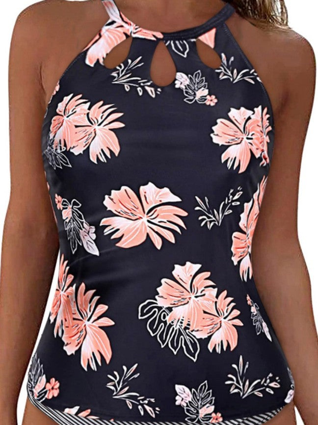 Damen Sportliches Tankini-Oberteil mit modischem Rundhalsausschnitt und Cut-Outs Echo Archiv