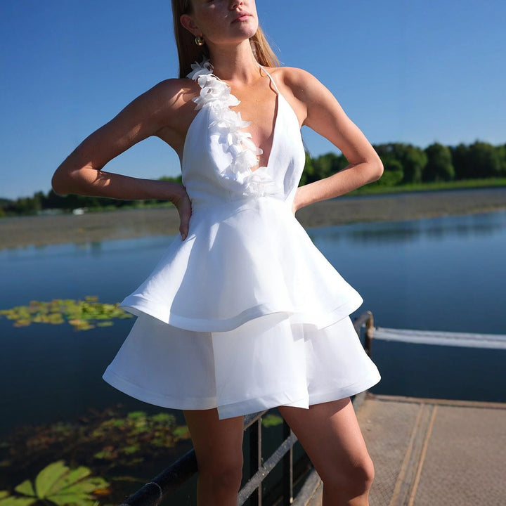 Damen Neckholder Kleid mit voluminösem Rock Echo Archiv