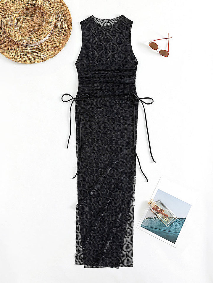 Damen Maxikleid mit modischem Wickeldesign und Rüschendetails Echo Archiv