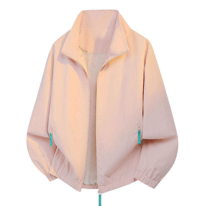 Herren Urban Zip Blouson mit Stehkragen, kontrastierenden Reißverschlusszugin, und elastischem Saum – Taviero