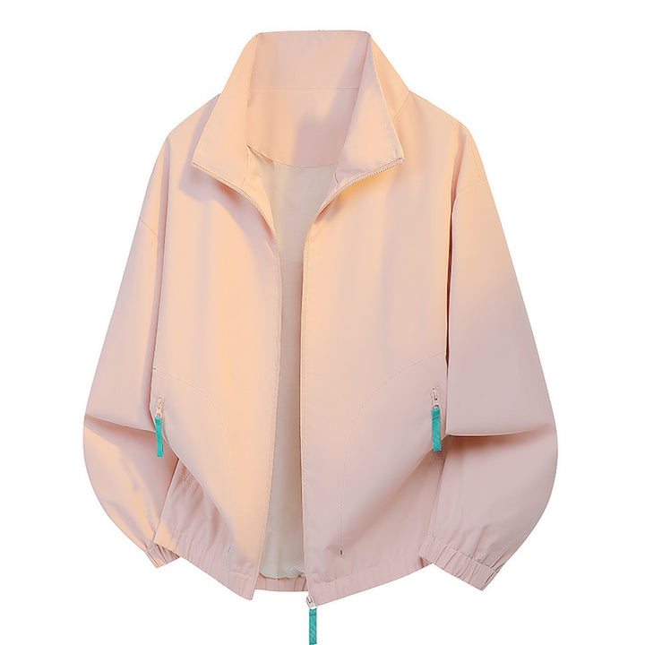 Herren Urban Zip Blouson mit Stehkragen, kontrastierenden Reißverschlusszugin, und elastischem Saum – Taviero
