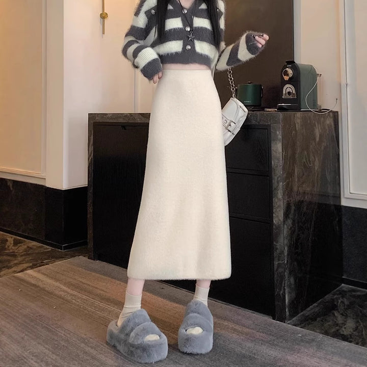 Damen Elegante Maxiskirt mit hohem Bund Echo Archiv