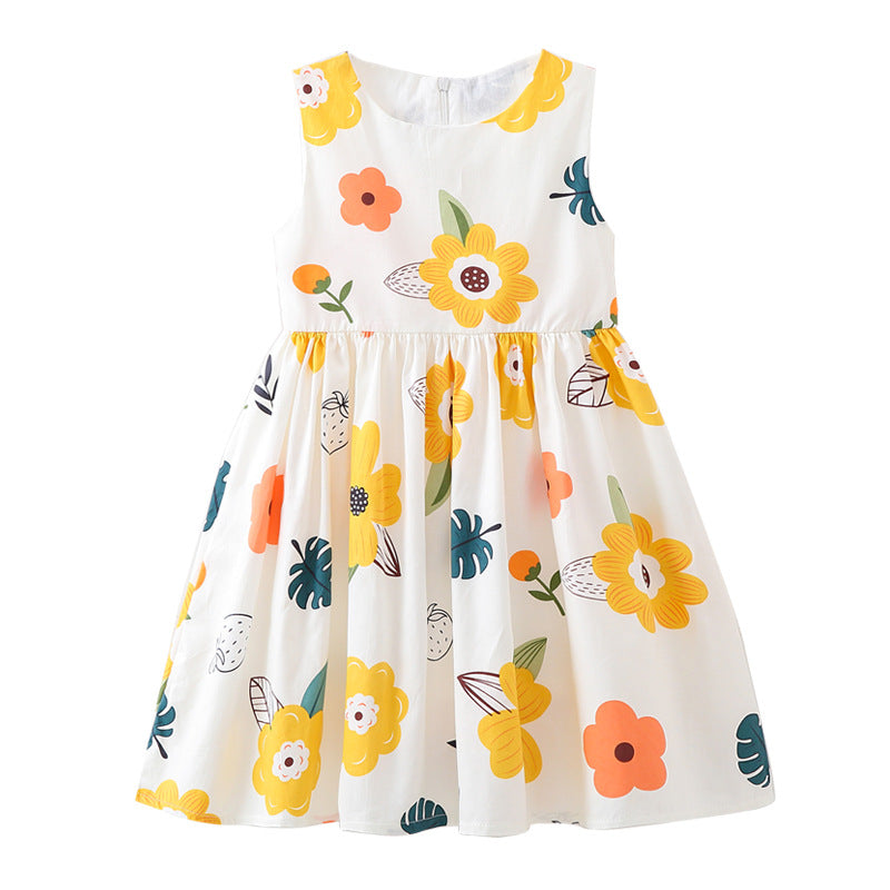 Mädchen Sommerkleid mit buntem Punkten-Design Echo Archiv