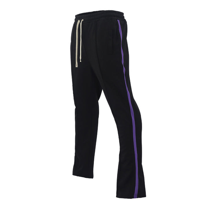 Herren sportliche Jogginghose mit seitlichen Kontraststreifen und elastischem Bund Echoarchiv