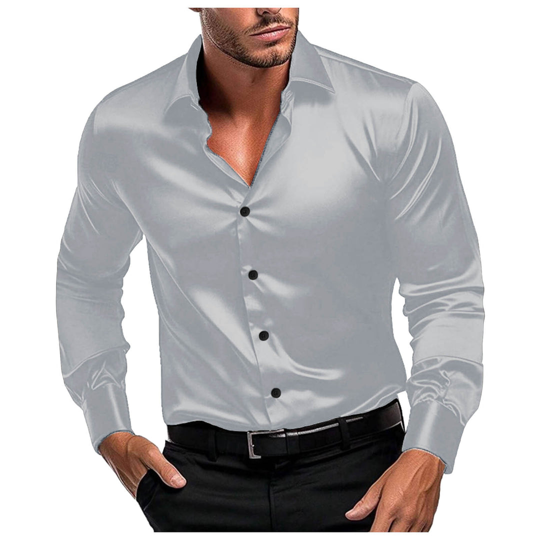 Herren Langarm-Hemd mit modernem Knopfdesign und eleganter Passform Echoarchiv