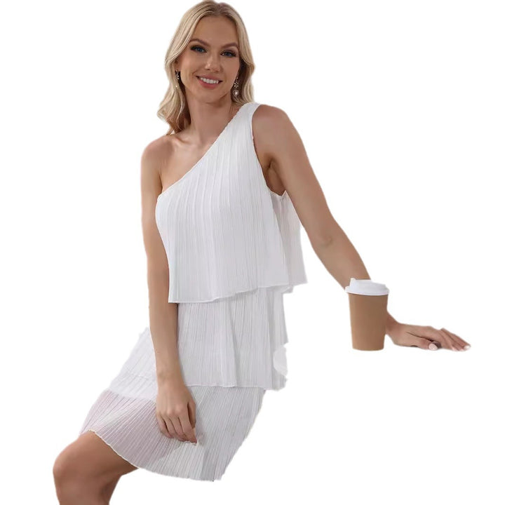 Damen asymmetrisches Wickelkleid mit gerafftem Design Echo Archiv