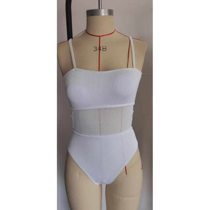 Damen Einteiler Badeanzug mit elegantem Rippendesign und figurschmeichelnder Silhouette Echo Archiv
