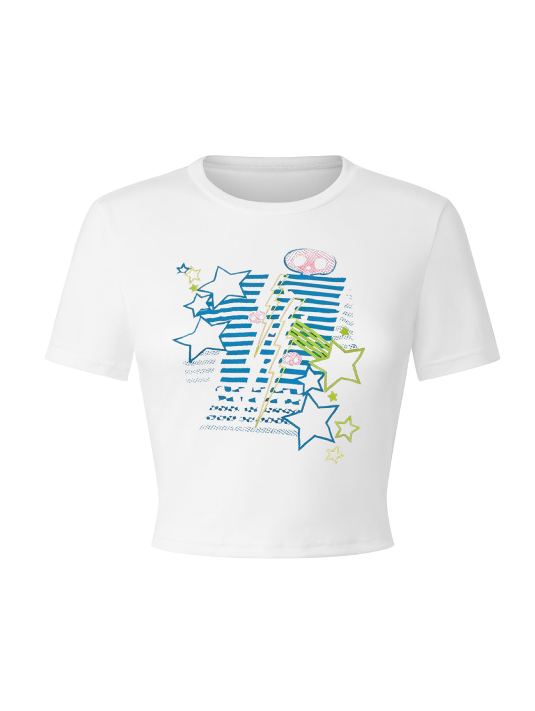 Damen T-Shirt mit lebhaftem Grafiken und einzigartigem Design Echo Archiv
