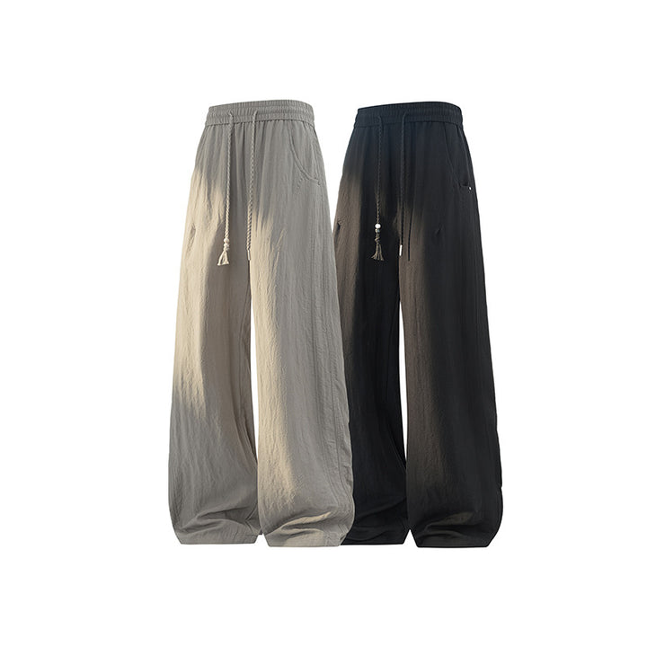 Damen Weite Leinen-Ballonhose mit Tunnelzugbund und Seitentaschen Echo Archiv