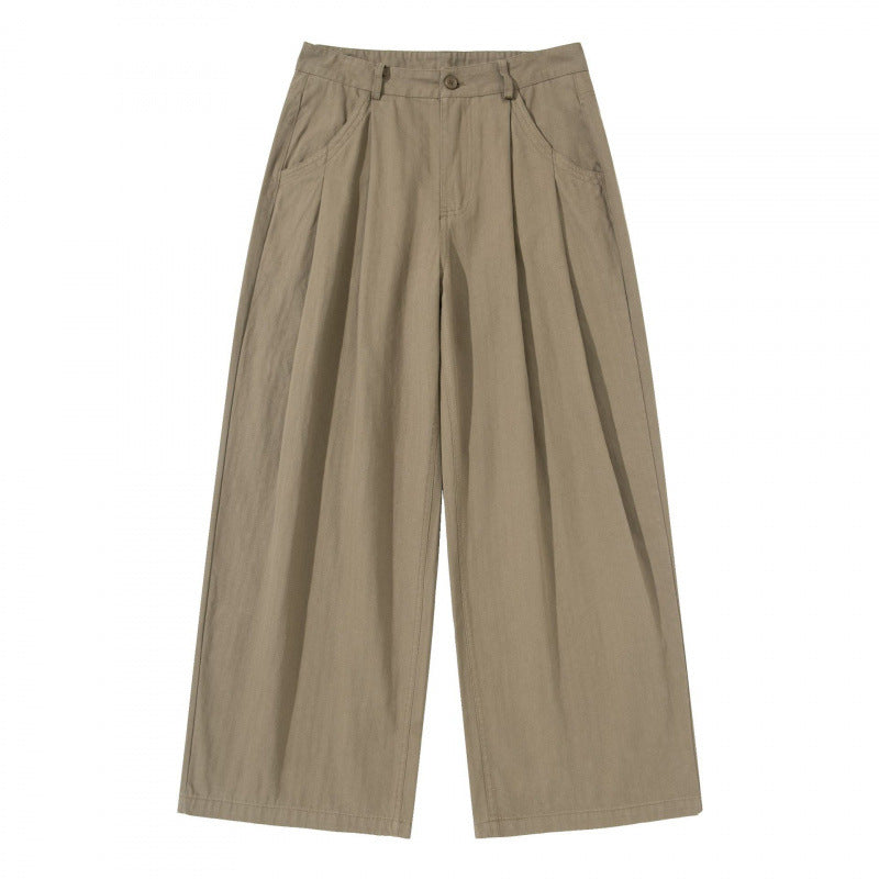 Damen Plissierte Bundfalten-Hose mit hohem Bund und weitem Bein Echo Archiv