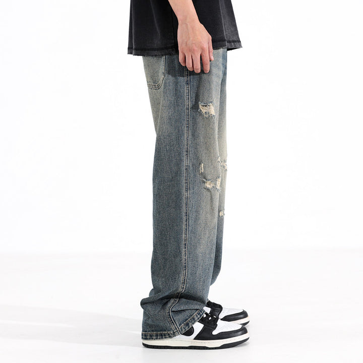 Herren Relaxed Fit Jeans mit distressed Details Echo Archive
