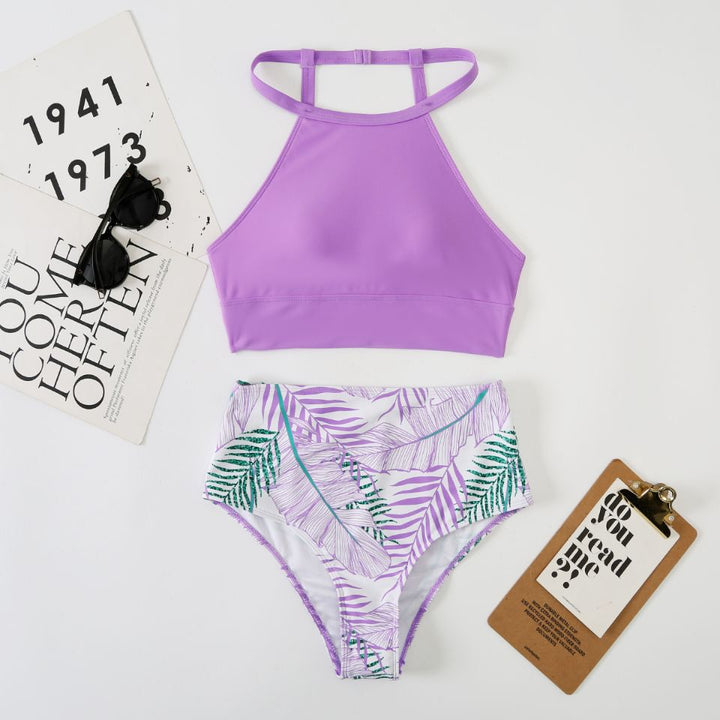 Damen Bikini-Set mit hoch geschnittenem Höschen und sportlichem Oberteil Echo Archiv