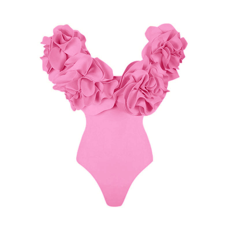 Damen Einteiler Schwimmanzug mit voluminösen Rüschen Echo Archiv