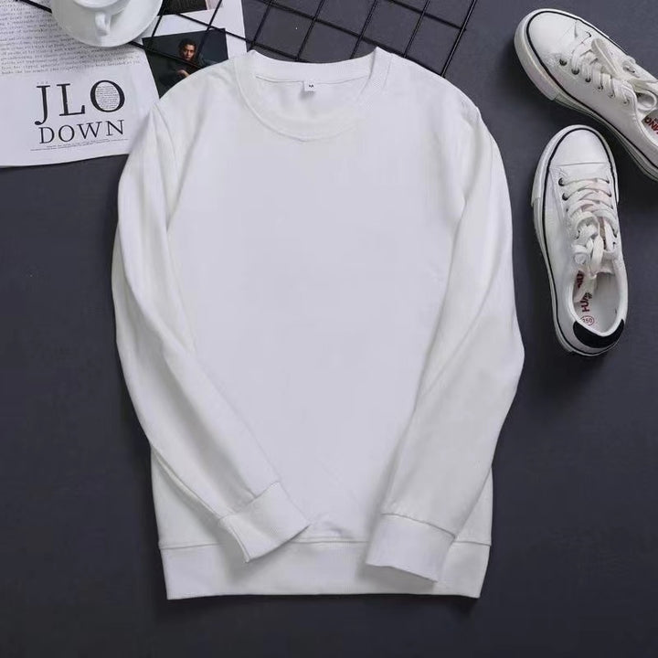 Herren Feines Rundhals‑Sweatshirt aus Baumwollmix mit gerippten Bündchen Echoarchiv