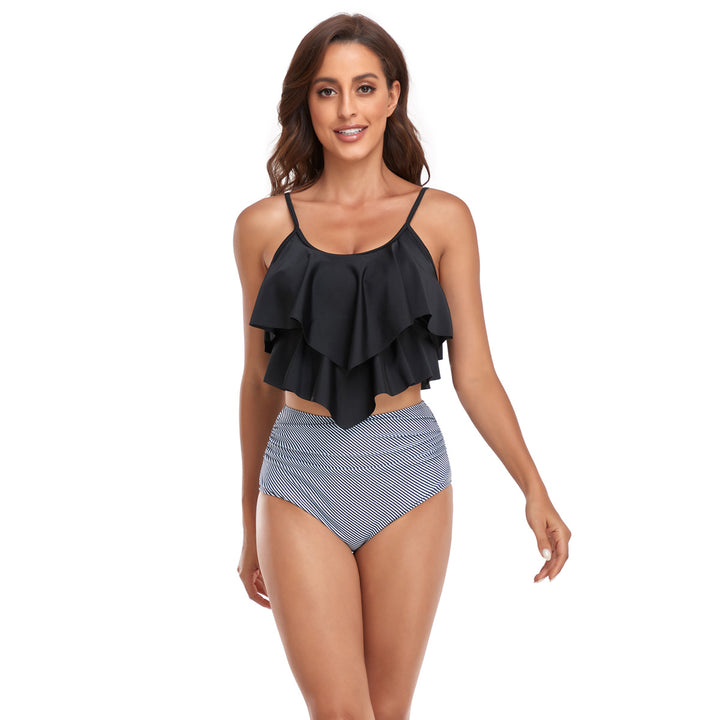 Damen Tankini-Set mit fließendem Rüschendesign und figurbetonter Bikinihose Echo Archiv