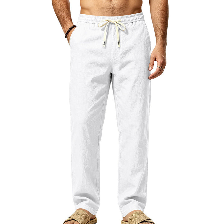 Herren Leichte Relax-Hose mit elastischem Bund, Kordelzug und aufgesetzter Cargotasche Echoarchiv