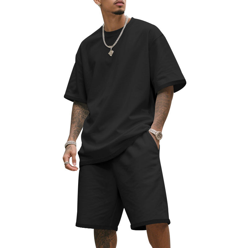 Herren Freizeit-T-Shirt und Shorts-Set aus atmungsaktivem Material Echoarchiv
