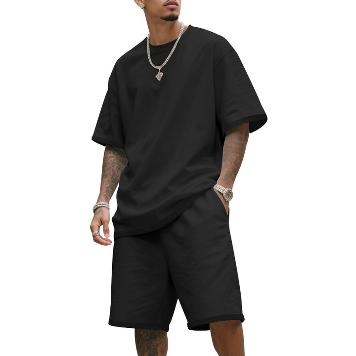 Herren Freizeit-T-Shirt und Shorts-Set aus atmungsaktivem Material Echoarchiv