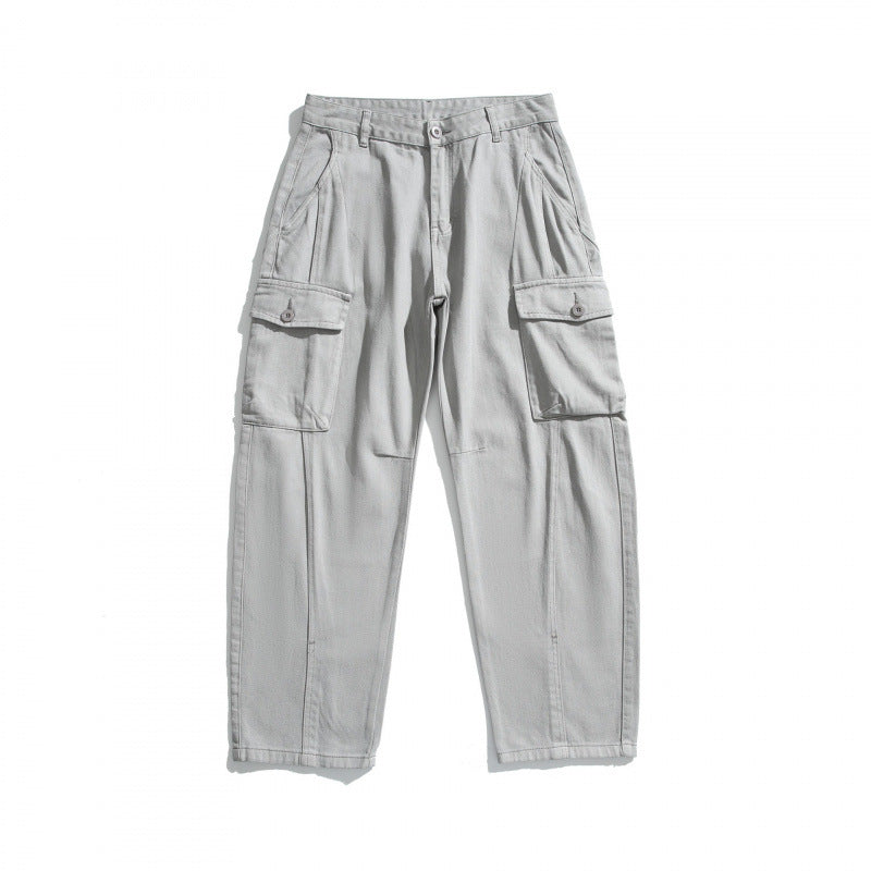 Herren Cargo-Hose im Utility-Stil mit Klappentaschen und geradem Bein Echo Archiv