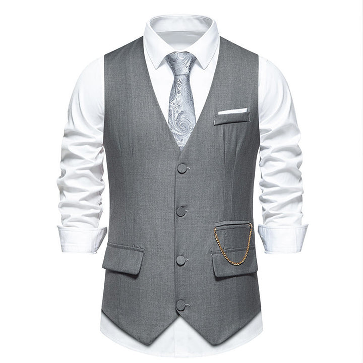 Herren elegante Anzugweste mit praktischen Taschen und modischem Design Echoarchiv