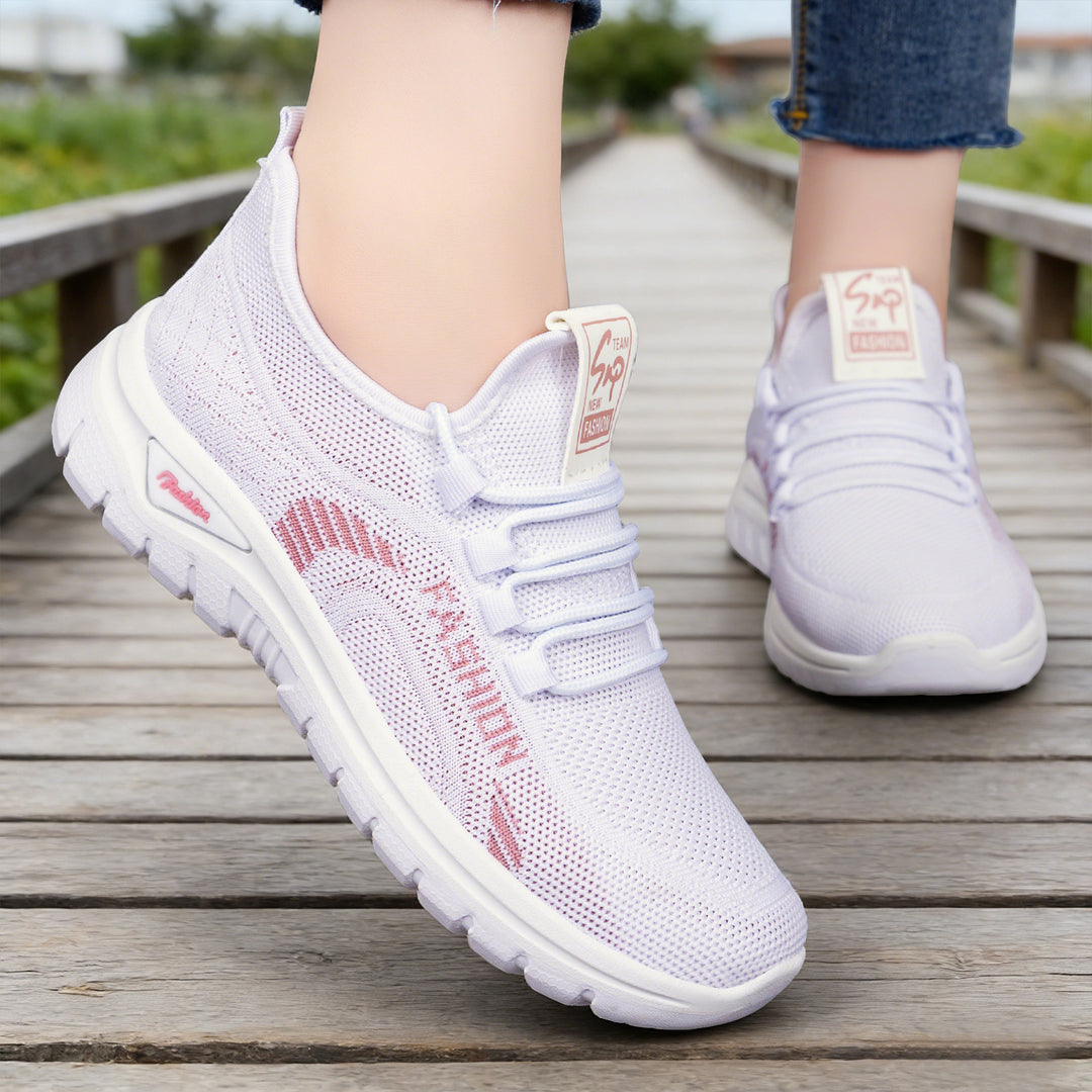 Damen nan Slip-On Lauf- und Alltagsschuh aus nahtlosem Strick mit ergonomischer Stoßdämpfung Echo Archiv