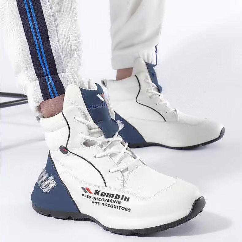 Herren High-Top Performance Sneaker aus atmungsaktivem Kunstleder mit stoßdämpfender Laufsohle – Tavélo