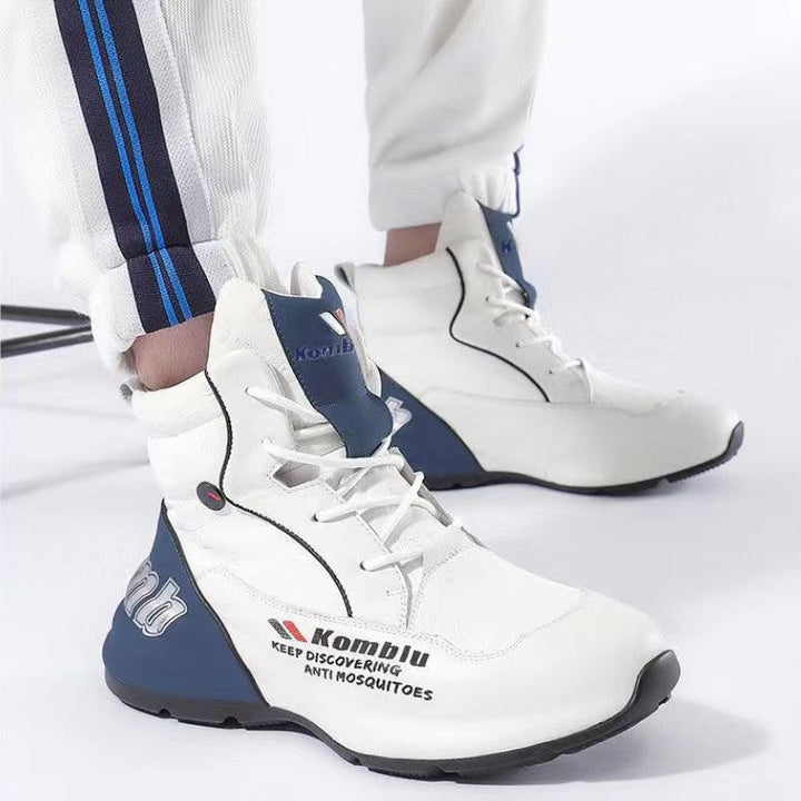 Herren High-Top Performance Sneaker aus atmungsaktivem Kunstleder mit stoßdämpfender Laufsohle – Tavélo