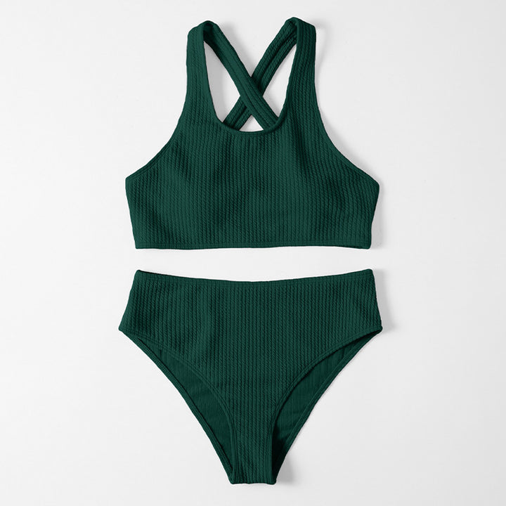 Damen Hochtaillierter Bikini mit geschickt überkreuzten Trägern Echo Archiv