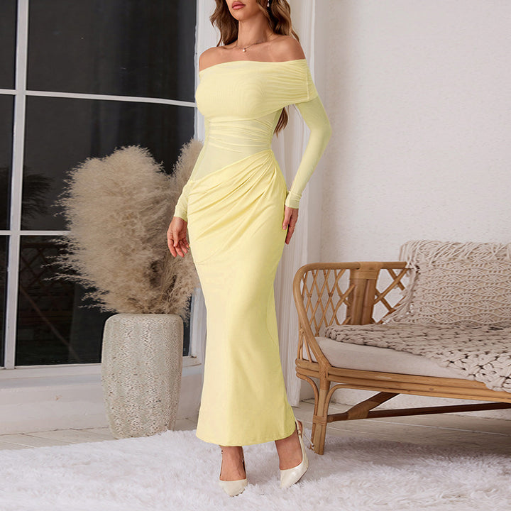 Damen Off-Shoulder Wickelkleid mit Rüschendetails Echo Archiv