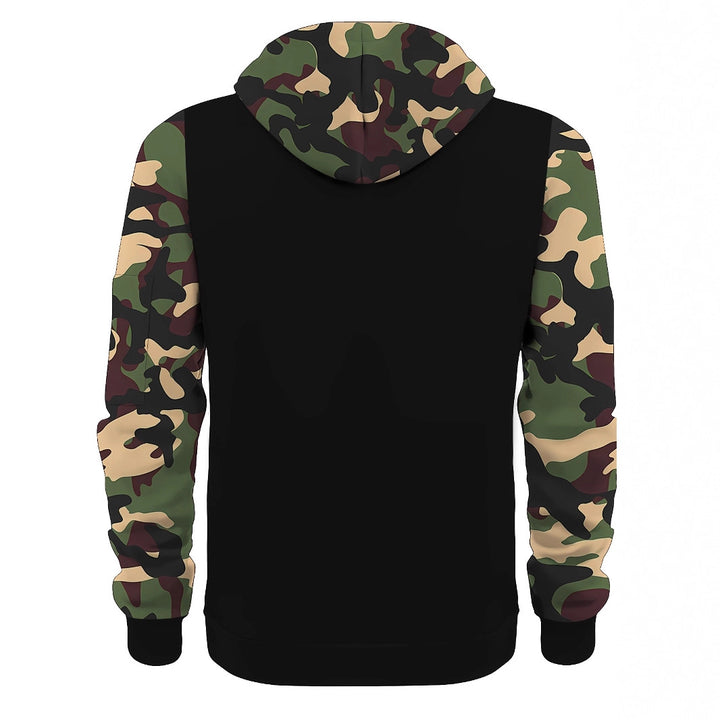 Herren Sportliche Kapuzenjacke mit Camouflage-Ärmeln Echo Archiv