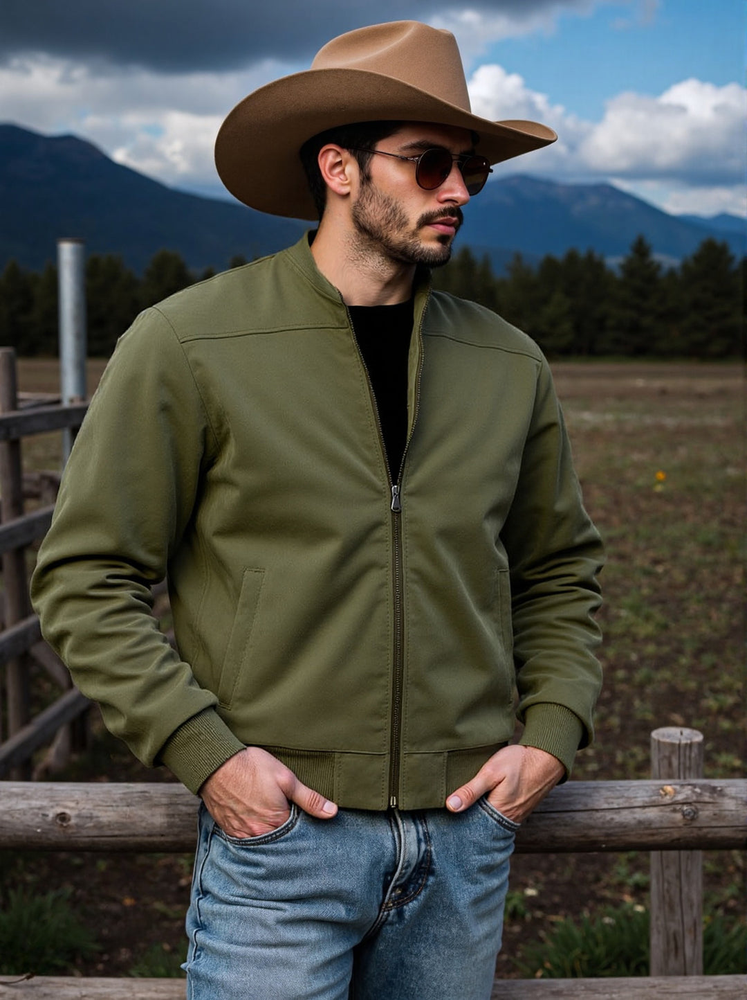 Herren sportliche Bomberjacke mit eleganten Details Echoarchiv