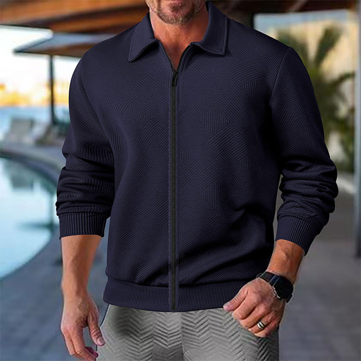 Herren Leichte Freizeitjacke mit strukturiertem Design Echoarchiv