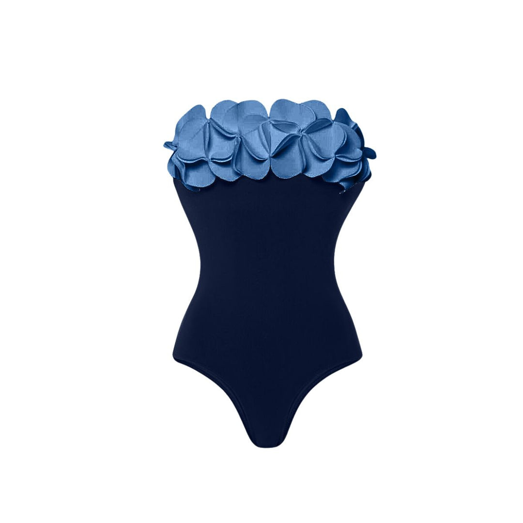 Damen Schwimmanzug mit floralem Oberteil und eleganter Maxi-Rock Echo Archiv