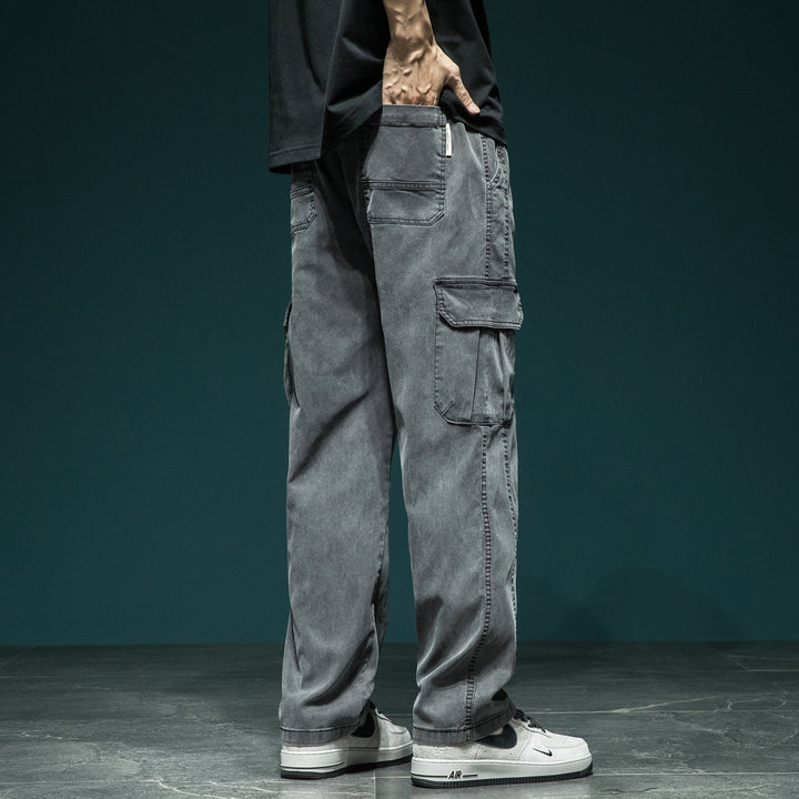 Herren Cargohose im Camouflage-Utility-Stil mit geradem Bein und robustem Canvas Echoarchiv
