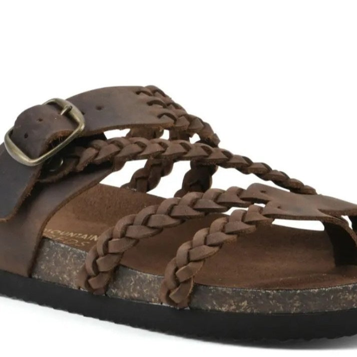 Damen Riemchen-Sandalen mit geflochtenem Design und verstellbarem Riemen Echoarchiv